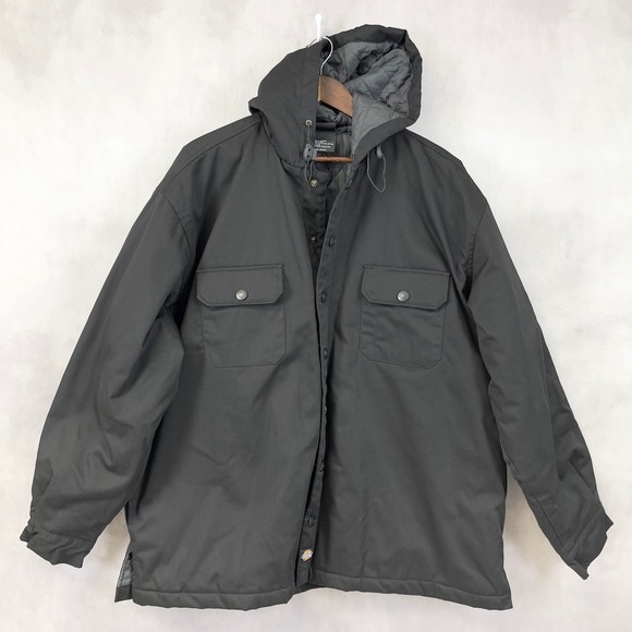Dickies Mens Hooded Jacket Size XL Workwear Utility Insulated Cold Weather Urban